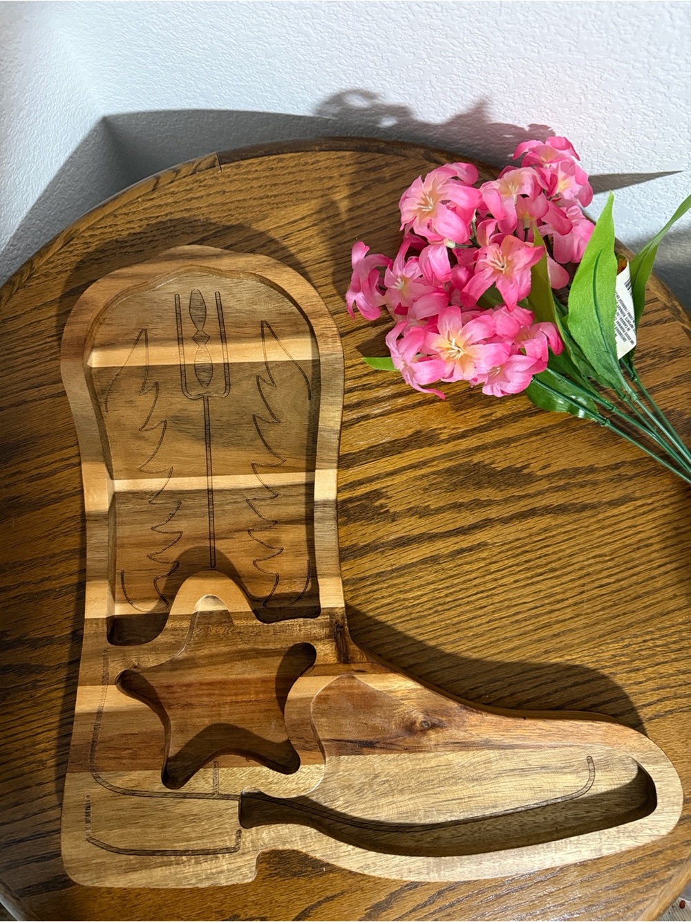 Holiday Cowboy Boot CharBOOTerie 3 section serving boot. New.